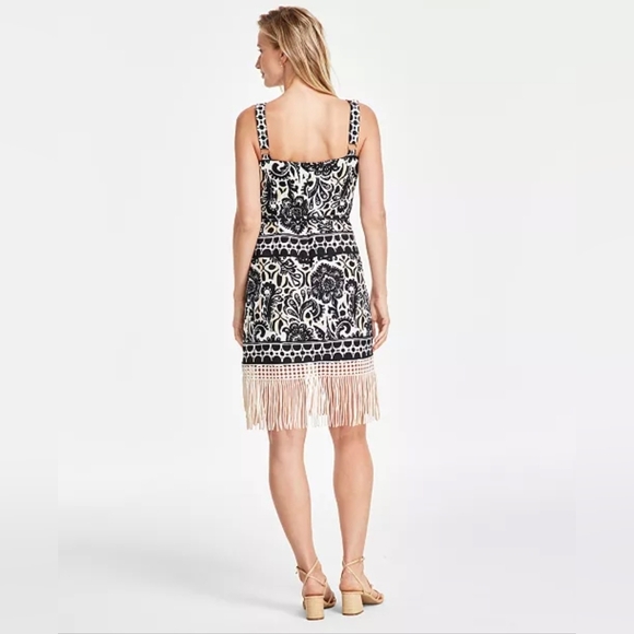 TAHARI Fringe Dress - Picture 2 of 16